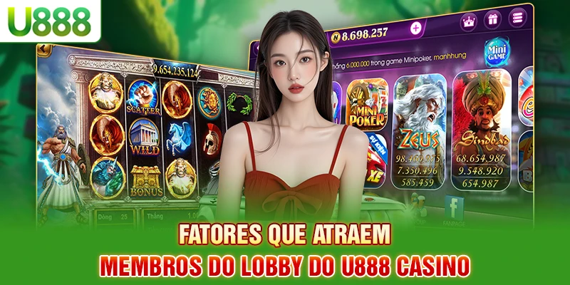 Fatores que atraem membros do lobby do U888 Casino Fatores que atraem membros do lobby do U888 Casino