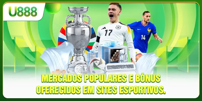 Mercados populares e bônus oferecidos em sites de apostas esportivas